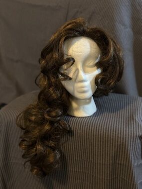 Dark Brown Long Curly Women’s Wig - Natural Shine